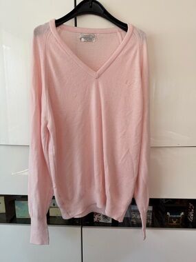 Dior Pale Pink Knit V-Neck